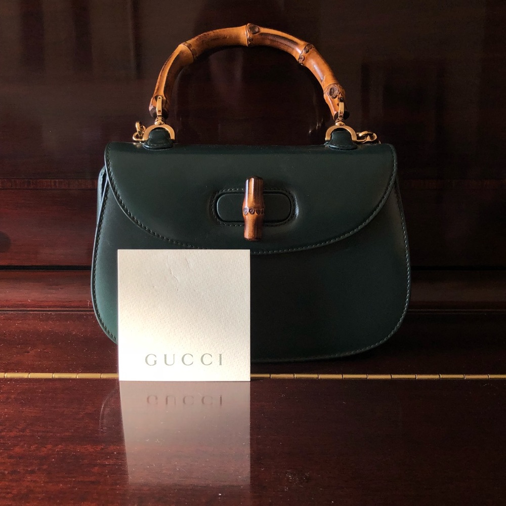 Vintage Gucci Bamboo Crossbody w/ original compact
